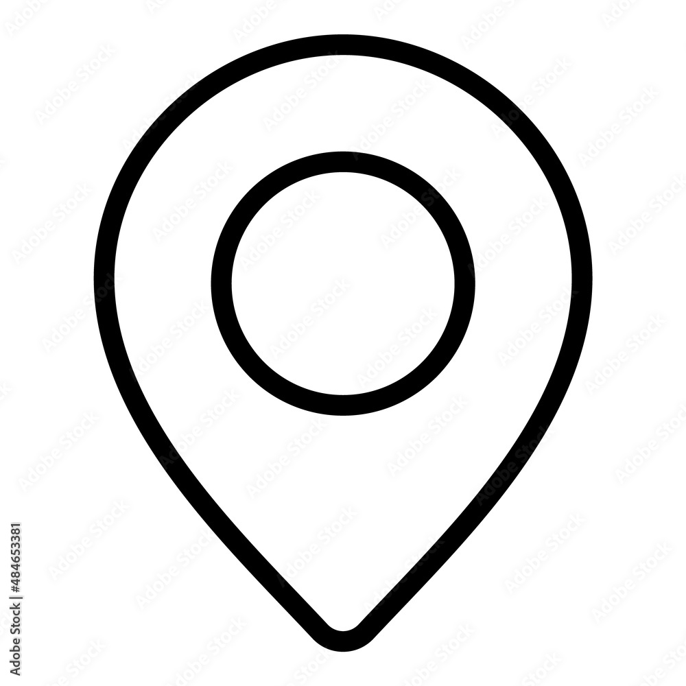 Map Pin Flat Icon Isolated On White Background Map Pin Flat Icon Isolated On White Background