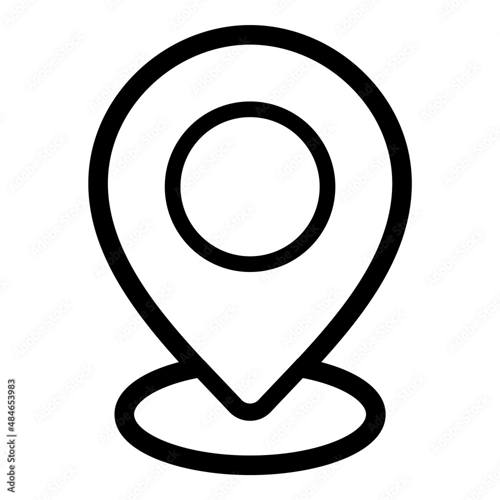 Map Pin Flat Icon Isolated On White Background Map Pin Flat Icon Isolated On White Background