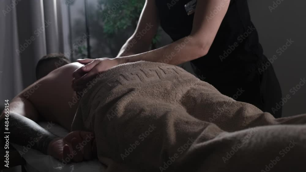 Back massage in classical technique Back massage in classical technique