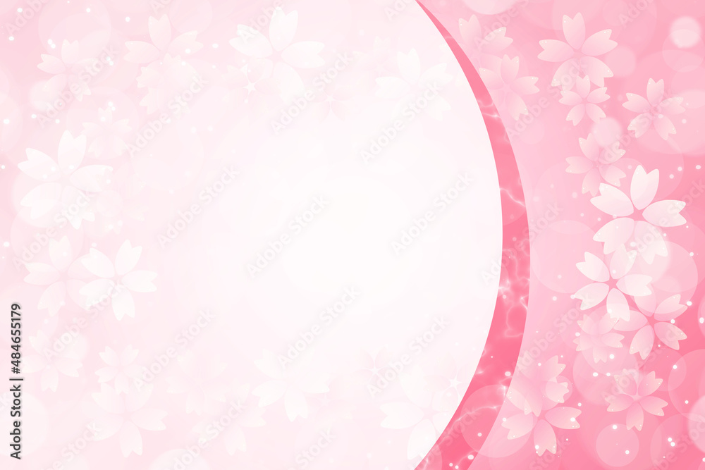 パステルさくらのパーティクル背景 横位置 キラキラ Stock Illustration Adobe Stock