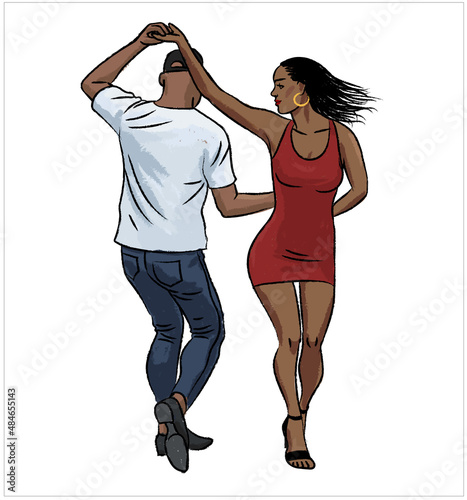 young couple dancing pair dance	