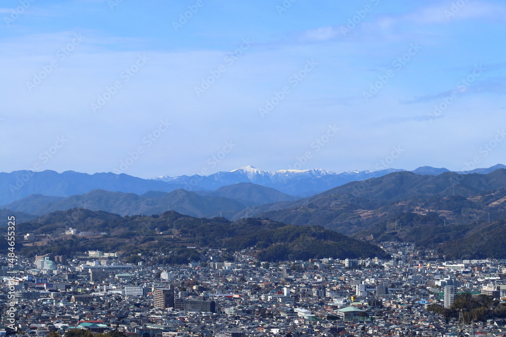 中津明神山　皿ヶ峰山頂から眺める　2022冬　（高知県　高知市）