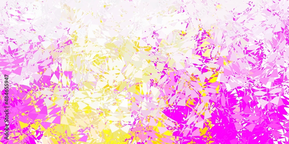 Light pink, yellow vector layout with triangle forms. Light pink, yellow vector layout with triangle forms.