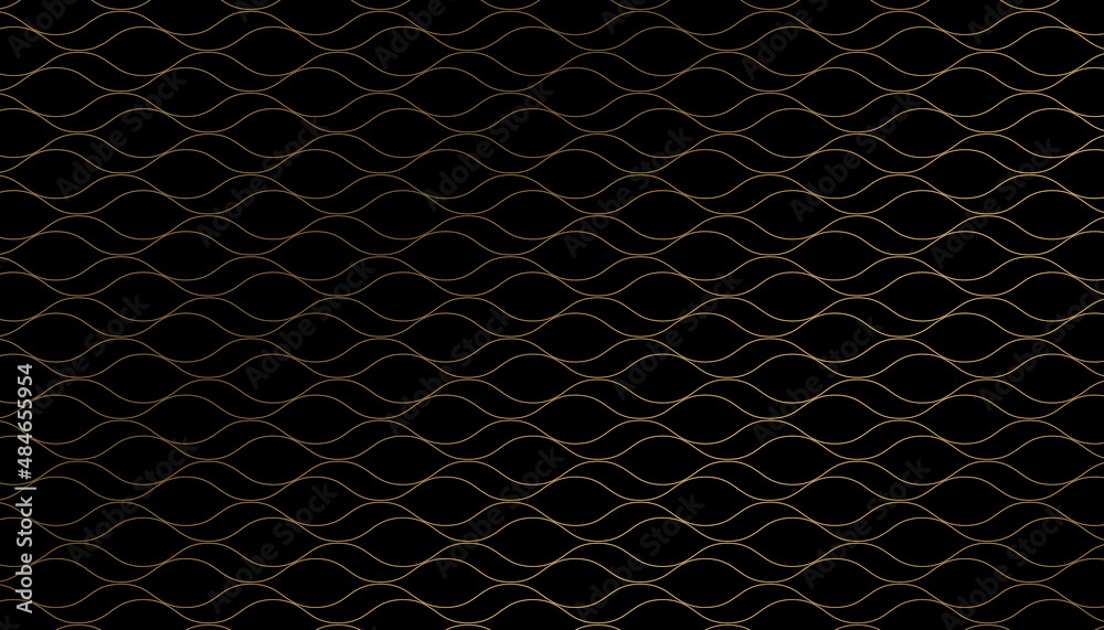 Luxury dark and gold background combine with wave line pattern element. Vector abstract luxury for poster, flyer, digital board. Golden mesh concept. Luxury dark and gold background combine with wave line pattern element. Vector abstract luxury for poster, flyer, digital board. Golden mesh concept.