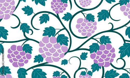 Seamless pattern blackberry fruit