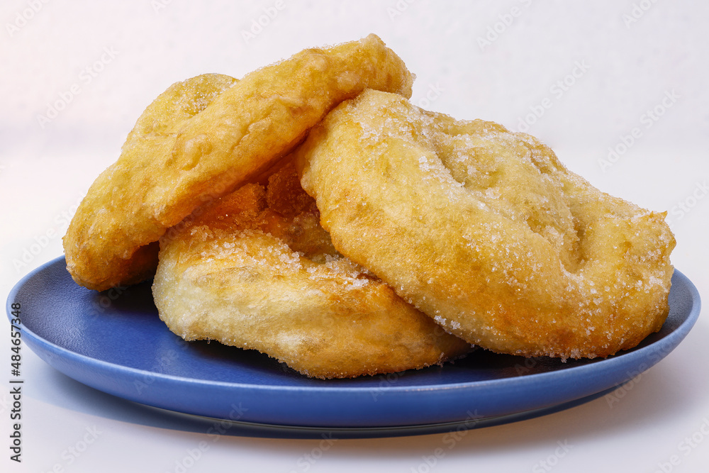 simple donuts with sugar, traditional Romanian simple donuts with sugar, traditional Romanian