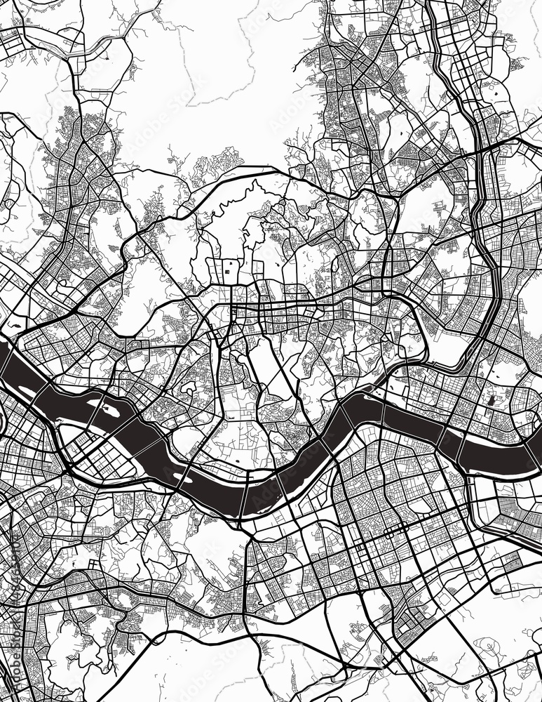 Obraz premium Seoul City Map