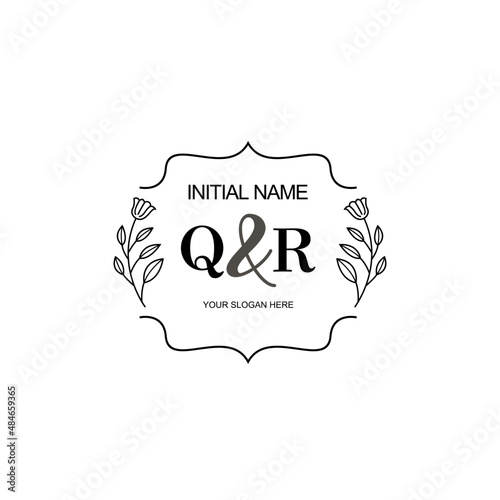 QR Beautiful elegant logos or wedding monograms collection	
