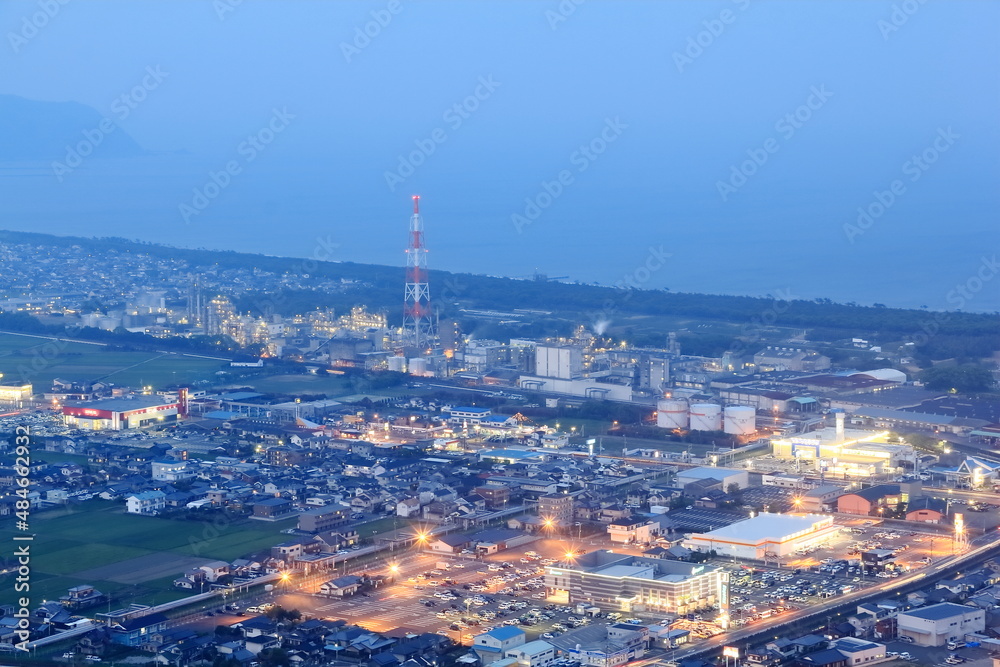 夕暮れの街並み