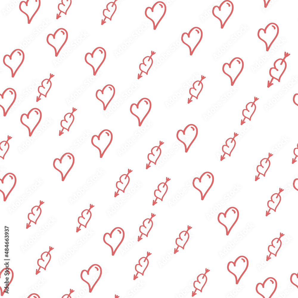 simple illustration red heart pattern simple illustration red heart pattern