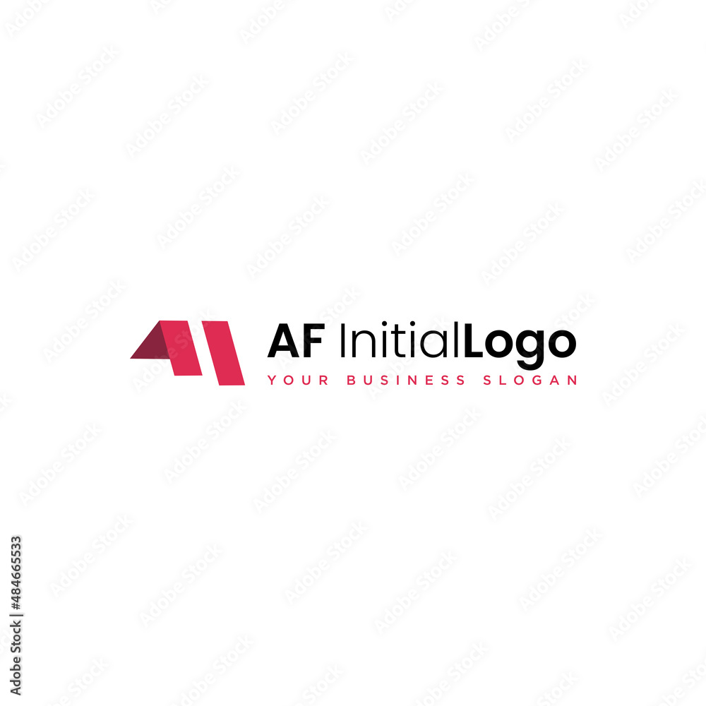 AF OR FA INITIAL LOGO DESIGN VECTOR