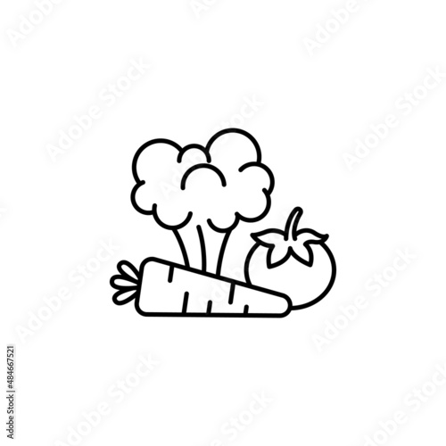 Vegetables, healthcare line vector icon. Diet outline vector icon vegetables, healthcare