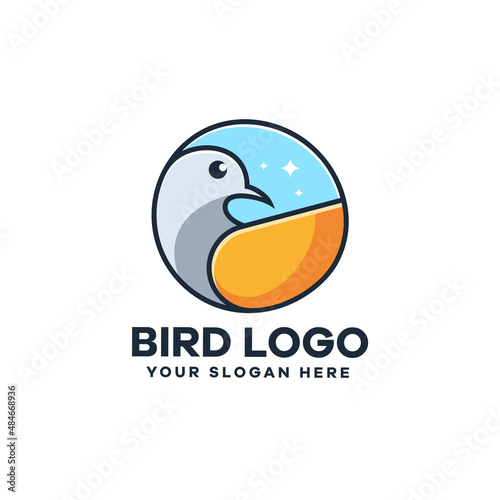 Minimalist Bird Illustration Logo