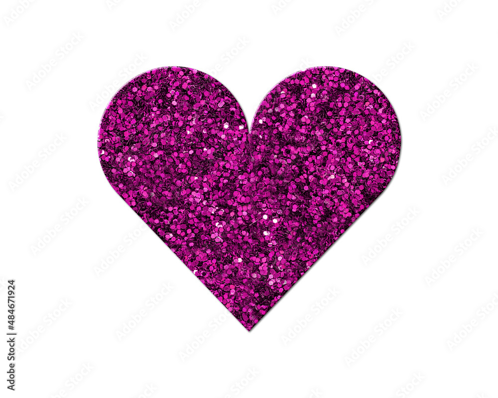 Heart love Purple Glitter Icon Logo Symbol illustration
