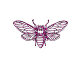 Beekeeper Honey bee Purple Glitter Icon Logo Symbol illustration
