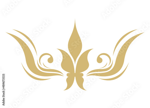 elegant golden emblem