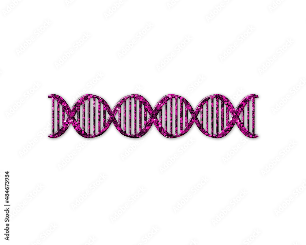 Genetic Gene Biology Purple Glitter Icon Logo Symbol illustration
