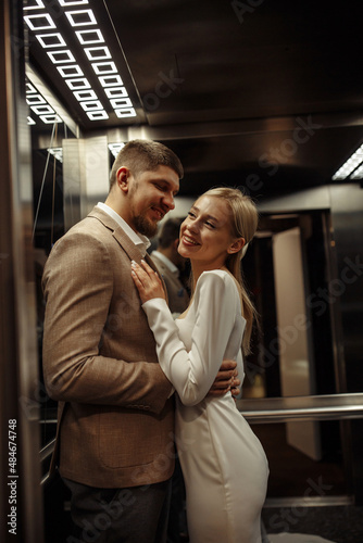 Morning of the newlyweds in the hotel. Photoshoot before leaving for the ceremony. Significant day.