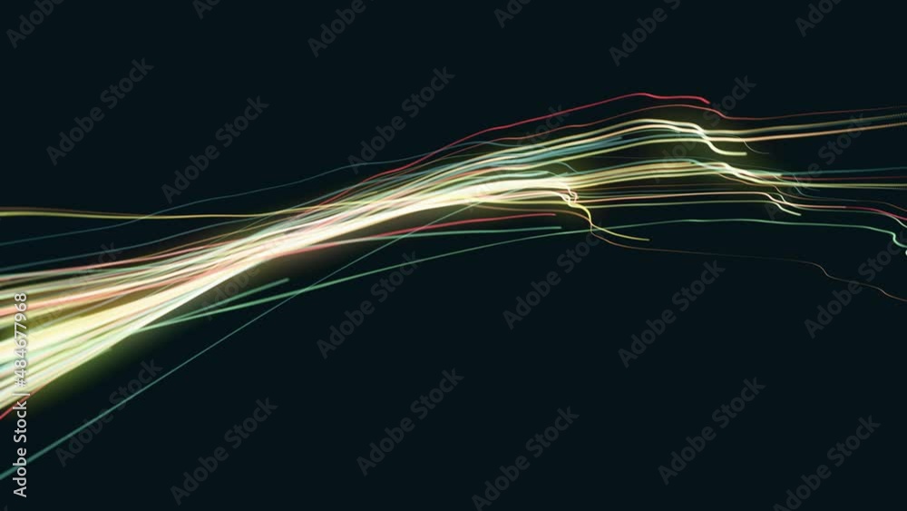 Vidéo Stock Abstract Slow Motion Swirling Strings Particles Background ...