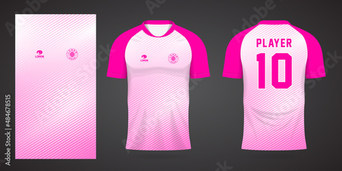 pink sports shirt jersey design template