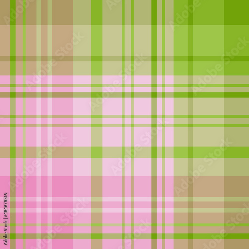 Seamless pattern in pink and green colors for plaid, fabric, textile, clothes, tablecloth and other things. Vector image.