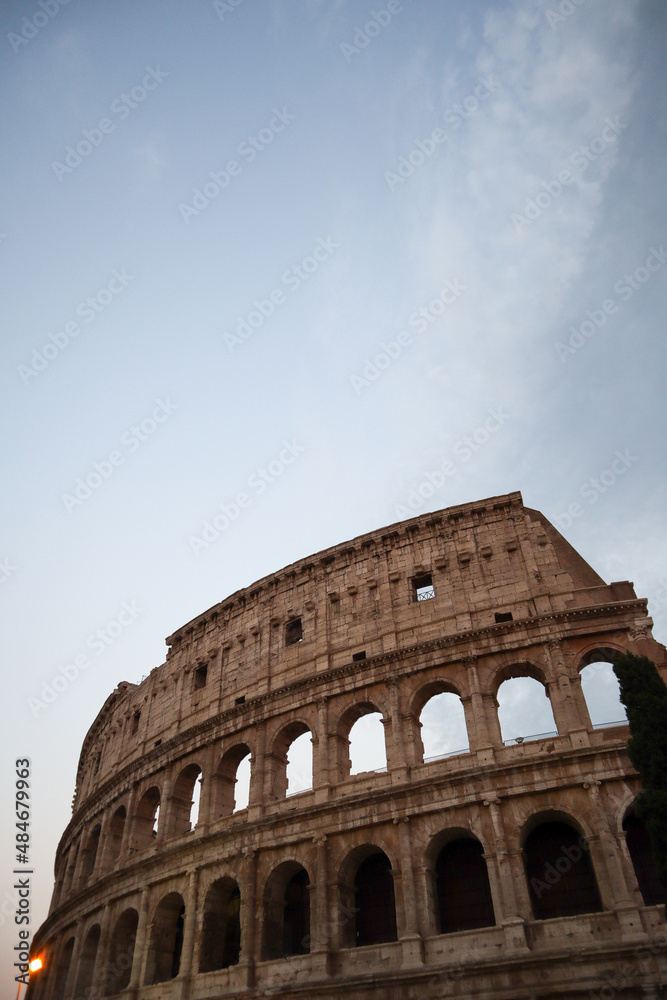 Rome, Italy Coliseum at evening, summer