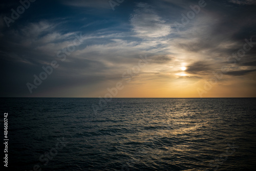 sunset over the sea