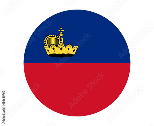 Liechtenstein Flag National Europe Emblem Icon Vector Illustration Abstract Design Element