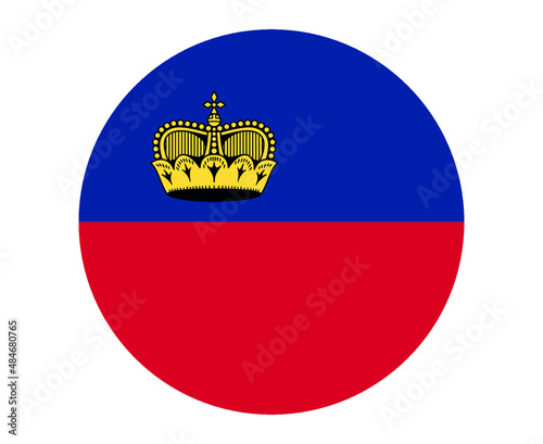Liechtenstein Flag National Europe Emblem Icon Vector Illustration Abstract Design Element
