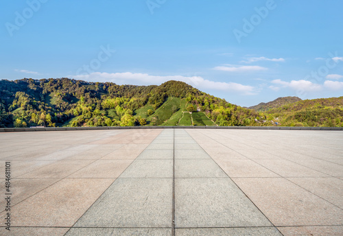 Fototapeta Naklejka Na Ścianę i Meble -  Road ground and outdoor natural scenery