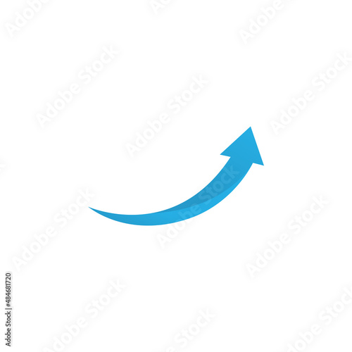 arrow pointer web icon flat on white background vector template illustration