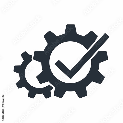 Technical specifications conformity. Vector icon isolated on white background photo