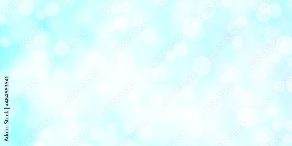 Light BLUE vector pattern with circles. Abstract colorful disks on simple gradient background. Pattern for business ads.