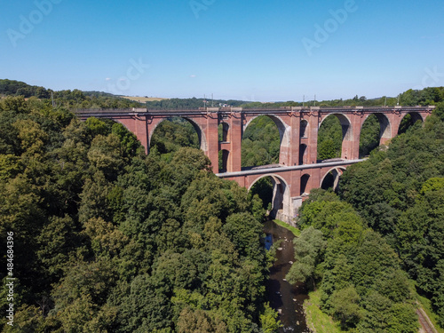 Panorama der Elstertalbrücke im Vogtland photo