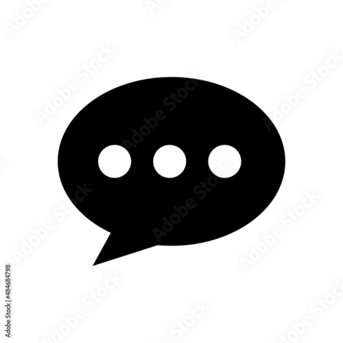 black and white speech bubble