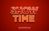 Show Time 3D editable text style effect