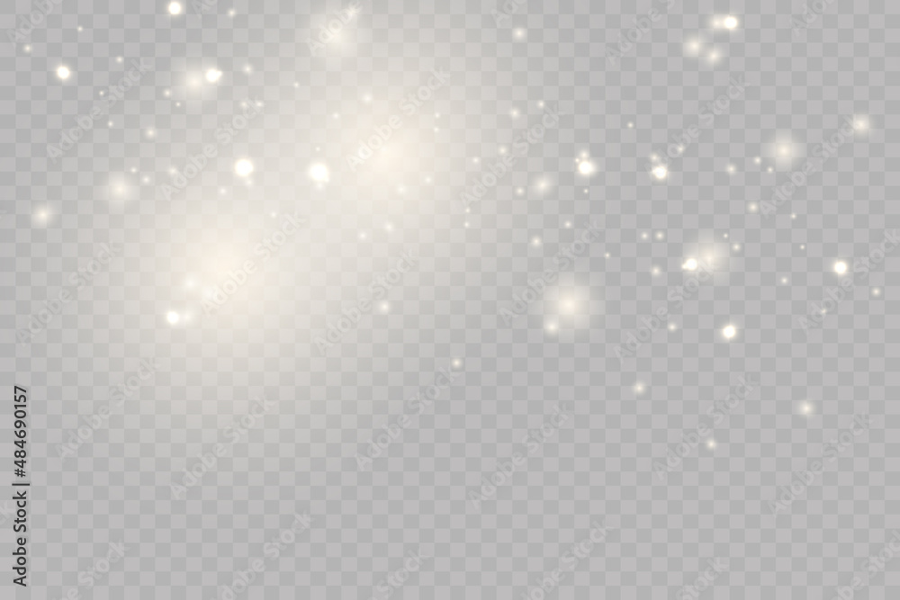 Christmas light effect. Sparkling magical dust particles. The dust sparks and golden stars shine with special light. Christmas light effect. Sparkling magical dust particles. The dust sparks and golden stars shine with special light.