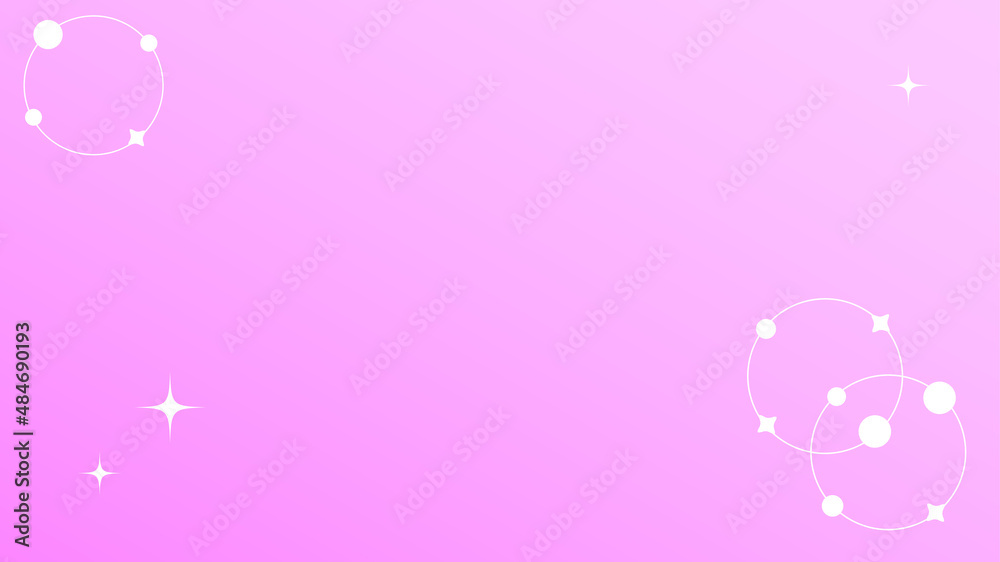 The banner is pink with a gradient and a pattern of thin lines.