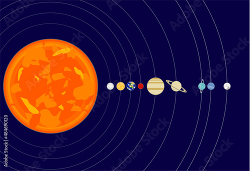 Planet of the solar system in space vector illustration