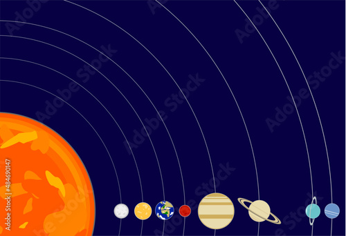 Planet of the solar system in space vector illustration