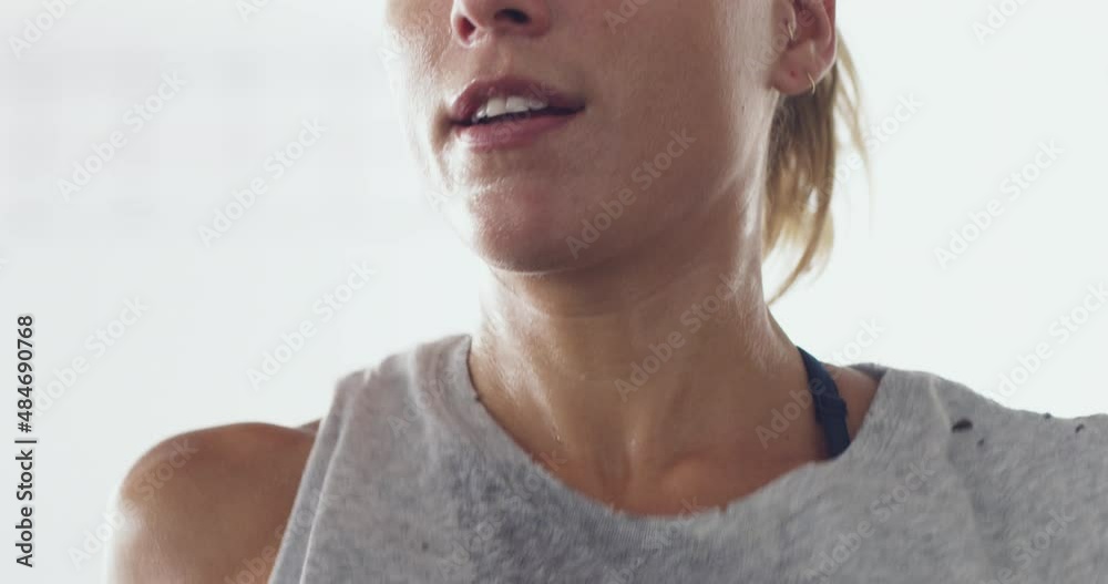 Do whats best for your body, Beautiful young woman jumping while exercising in the gym. Fit active woman sweating during workout in fitness center, health club, body care, cardio, physical activity Do whats best for your body, Beautiful young woman jumping while exercising in the gym. Fit active woman sweating during workout in fitness center, health club, body care, cardio, physical activity