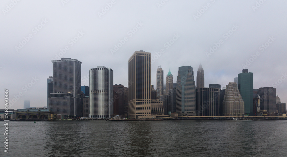 foggy day in south Manhattan foggy day in south Manhattan