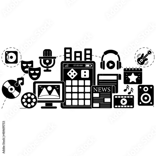 Glyph Vector design of film making
