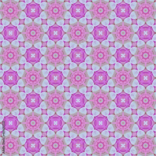 Floral seamless pattern. With rose gold watercolor artwork background.