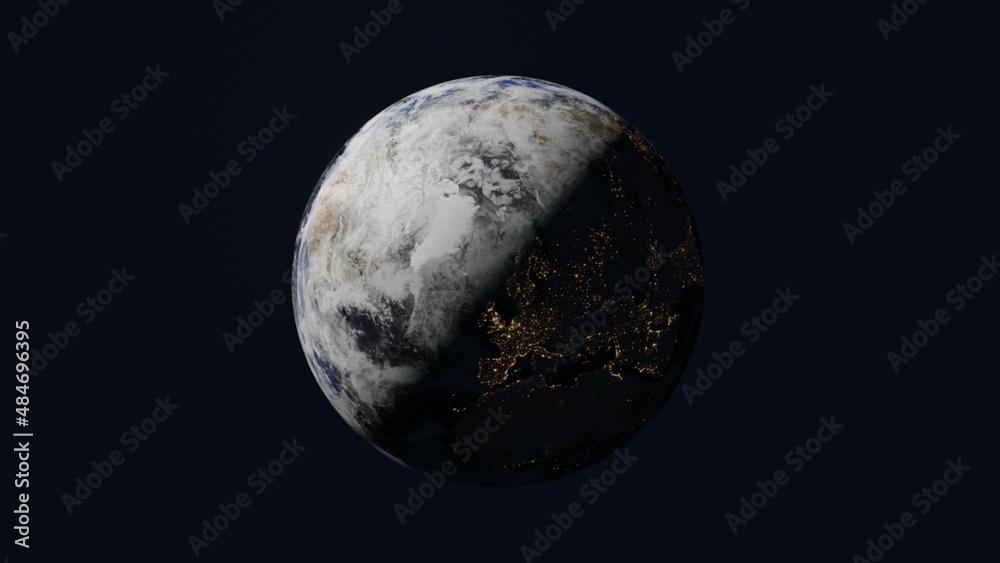 Illustration of our planet in space Illustration of our planet in space