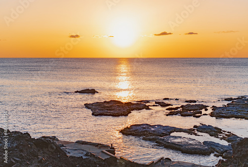 能登半島 夕暮れの日本海
