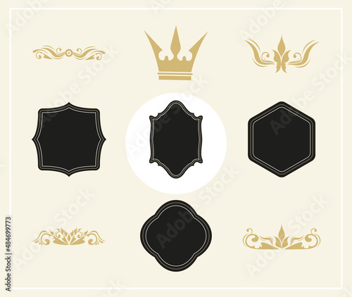 nine royal labels icons