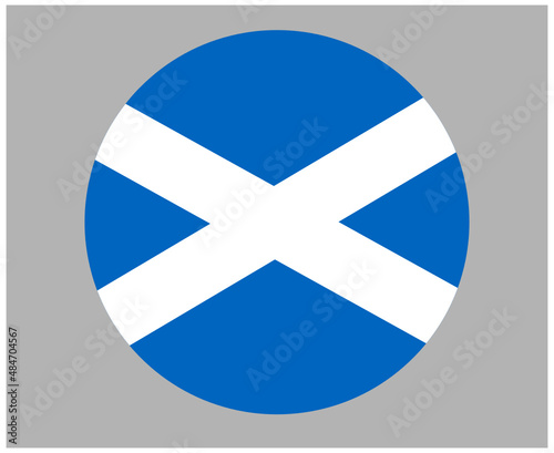 Scotland Flag National Europe Emblem Icon Vector Illustration Abstract Design Element