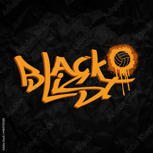 Blacklist Volleyball Team Tag/Sign/Concept