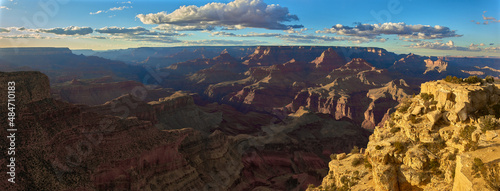 Panoramic View Of Grand Canyon setting sun